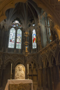 Interior of St WInifrede's Chapel, Shrewsbury Cathedral.
